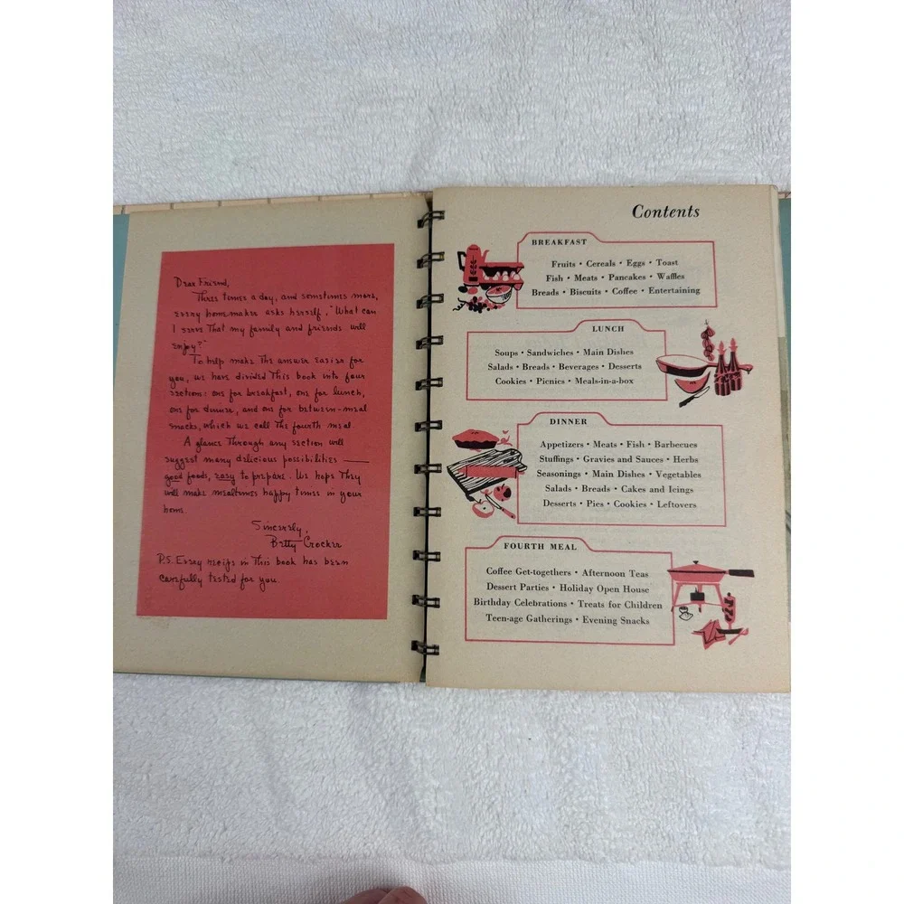 Betty Crocker Good and Easy Cook Book 1954 First Edition 4th printing spiral